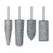 Juego de 4 piedras montadas zanco 1/4", acero inoxidable