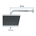 Regadera cuadrada ABS 8" acabado cromo con brazo, Foset