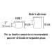Coladera de ABS salida lateral y rejilla 5", 1/4 de vuelta