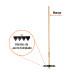 Rastrillo forestal con mango de madera de 60", Truper