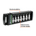 Juego de 7 dados cuadro 1/2" punta torx, Truper