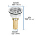 Contracanasta 3-1/2" inox, instalafácil, cpo profundo, Foset