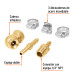 Juego de 6 piezas para reparar mangueras de 3/8", Truper
