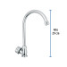 Llave individual para fregadero, ABS, cuello curvo, Basic