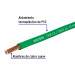 Carrete con 25 m de cable THHW-LS 14 AWG verde, Volteck