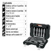 Juego de 36 herramientas cuadro 1/2" mm para mecánico
