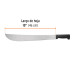 Machete estándar 18" cacha negra inyectada, en bolsa, Truper