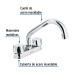 Mezcladora 4" para lavabo, tubular, cartucho cerámico