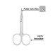 Tijera para manicure 3-1/2", punta fina, Pretul