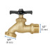Llave para manguera, latón, 100 gr, 1/2",blister,Foset Basic