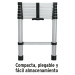Escalera telescópica, 7 peldaños, tipo II, capacidad 102kg