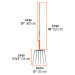 Bieldo para paja, 6 dientes, mgo largo 48", Truper