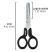 Tijera 4-1/2" de acero inoxidable punta roma escolar, Pretul