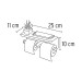 Portarrollo doble en cromo con soporte para celular, Foset