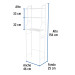 Mueble organizador blanco para baño con 3 repisas, Foset
