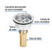 Contracanasta 3-1/2" inox, instalafácil, cpo profundo, Foset