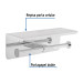 Portarrollo doble en cromo con soporte para celular, Foset