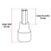 Juego de 7 dados cuadro 1/2" punta hexagonal mm, Truper