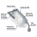 Luminario suburbano de ABS 45 W sensor de luz, con lámpara