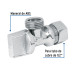 Llave angular 1/2" x 1/2", 1/4 de vuelta, tipo barrilito
