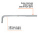 Mango cuadro 3/4" en "L", largo 18", Truper