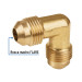 Codo unión a 90° de latón de 3/8 x 3/8", Foset
