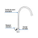 Llave individual para fregadero, cuello curvo, Foset
