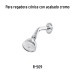 Regadera cónica metálica 2-1/2" sin brazo, Foset