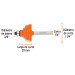 Broca para router, española, 1-1/4", con balero, Truper