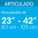 Soporte para pantallas 23" a 42" mov. angular y articulado